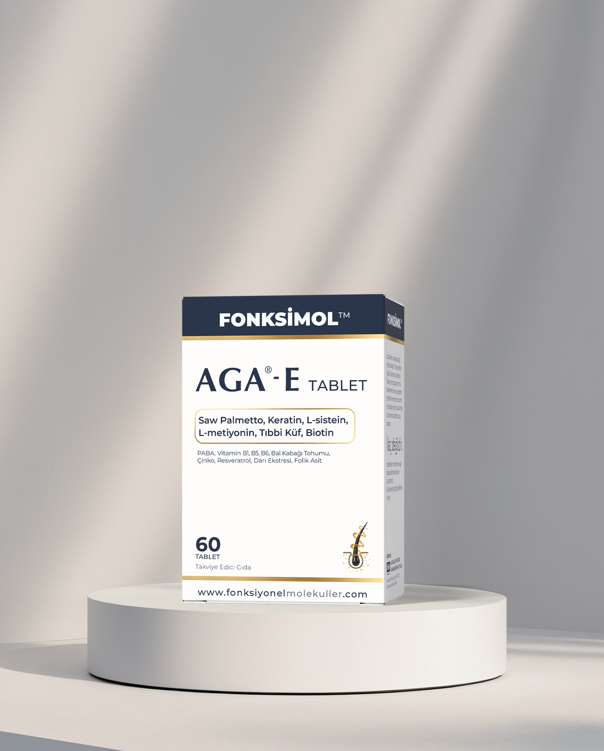Fonksimol AGA®-E Tablet 60 tablet ürün kutusu ön görünümü